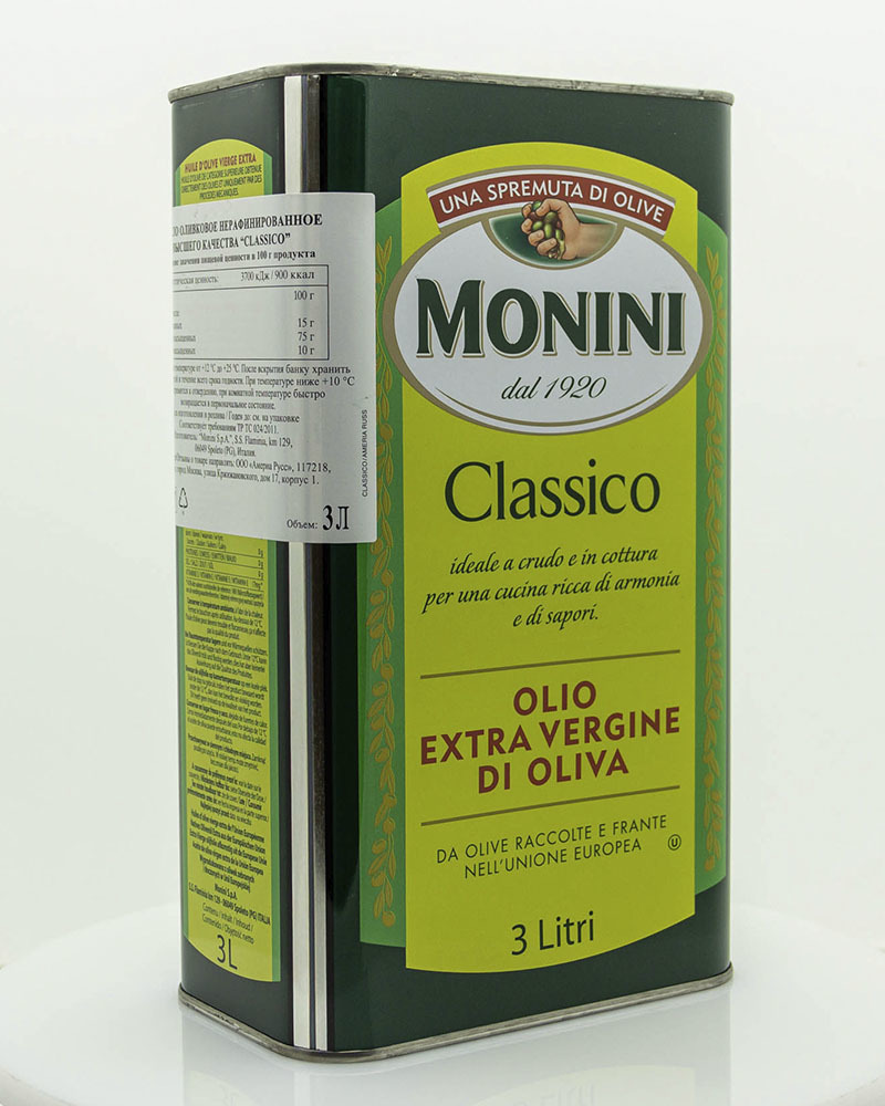 Масло оливковое Monini Экстра Вирджин Классико 3 л