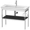 Duravit White Tulip WT4544RH1H1 Металлическая консоль, 760x984x450 мм, напольная, 1 дерев.полка, п/держ. справа, цвет: Graphite HighGloss