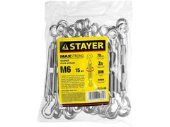 STAYER DIN 1480, М6, 15 шт, талреп крюк-кольцо (30515-06)