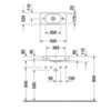 Duravit Happy D.2 711500009 Раковина 50х22 см, с 1 отв под смеситель слева SX,без слив перелива, цвет белый