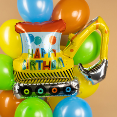 Шар К Фигура, Экскаватор, Happy Birthday, 39''/99 см, 1 шт.