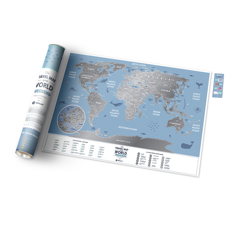 Скретч Карта Travel Map Weekend World 1DEA.ME