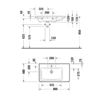 Duravit D-Neo 2369800060 Раковина накладная 800х480 мм,, ассим-раковина слева, с переливом, без отв. под смеситель, цвет: белый