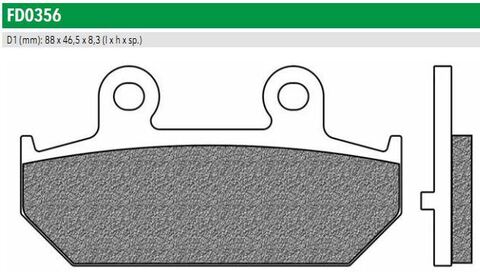 FD0356SE Тормозные колодки дисковые мото SCOOTER ELIT SINTERED (FDB2173SM)  NEWFREN