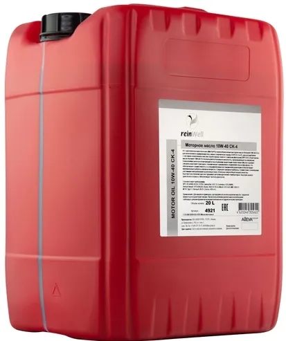 Моторное масло ReinWell 10W40 CК-4 синтетическое 20л