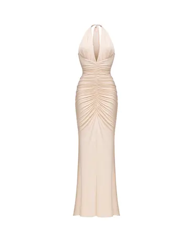 Луна макси (Luna maxi), платье макси из молочного бифлекса