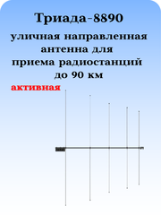 Антенна для приема FM направленная наружная для музыкальных центров на кронштейн / мачту с повышенной дальностью приема ТРИАДА-8890