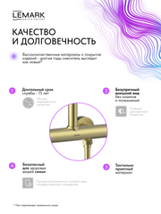 Смеситель термостатический для душа Lemark LMF-8045B-BRLG 