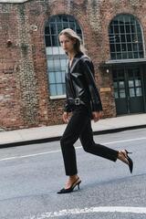 ZARA ТУФЛИ-МЮЛИ НА СРЕДНЕМ КАБЛУКЕ, ЧЕРНЫЙ