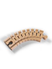 Гибкий соединитель для деревянной железной дороги ИКЕЯ (IKEA), рельсы 3D печать, 14 см., (папа-мама), бежевый