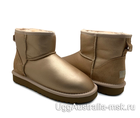UGG CLASSIC MINI METALLIC SOFT GOLD