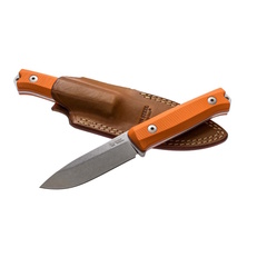 Фото Нож с фиксированным клинком LionSteel Bushcraft-R, сталь Uddeholm Sleipner, рукоять микарта, оранжевый