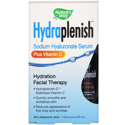 Nature's Way, Hydraplenish, сыворотка с гиалуронатом натрия, витамин C, 30 мл (1 жидк. унция)