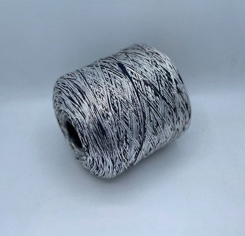 Luxury Production by Ri.Go (пр.Италия), art-Emporium, 340м/100гр, 90%Меринос,8%Полиэстер(фольга), 2%Полиамид , цвет-Темно-синий+серебро(351/141) ,арт.32233