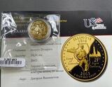 K15880 США 25 центов 2003 Иллинойс Штат США Авраам Линкольн Двор D Квотер Позолота 24 к. K15880 США 25 центов 2003 Иллинойс Штат США Авраам Линкольн Двор D Квотер Позолота 24 к.
