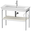 Duravit White Tulip WT4544RH4H4 Металлическая консоль, 760x984x450 мм, напольная, 1 дерев.полка, п/держ. справа, цвет: Nordic White HighGloss