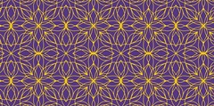 Открытка-конверт, без надписи, Орнамент на фиолетовом, 8*17 см, 5 шт.