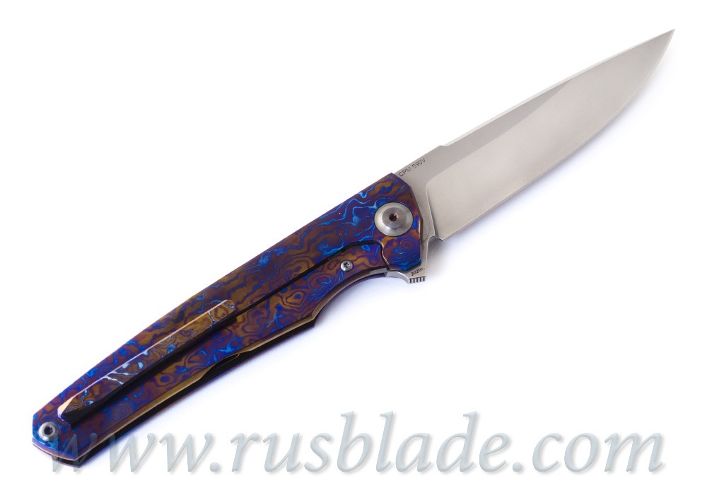 Cheburkov Hudson S90V Timascus Full Custom - фотография 