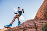 Премиальные кроссовки внедорожники Salomon Ultra Glide cyan мужские