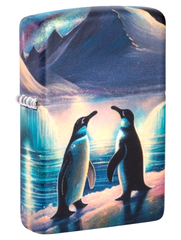 Фото Зажигалка ZIPPO Penguin с покрытием Glow In The Dark Green, латунь/сталь, разноцветная, 38x13x57 мм