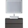 BelBagno KRAFT-1200-2C-SO-GSO База под раковину подвесная с фрезерованными ручк. по всей длине фасада с двумя выкатн. ящ., Темно-Серый Мат.,1200x455x500
