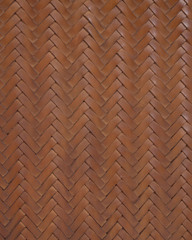 Изголовье кровати Natesa из массива тика и кожи 163 x 60 см