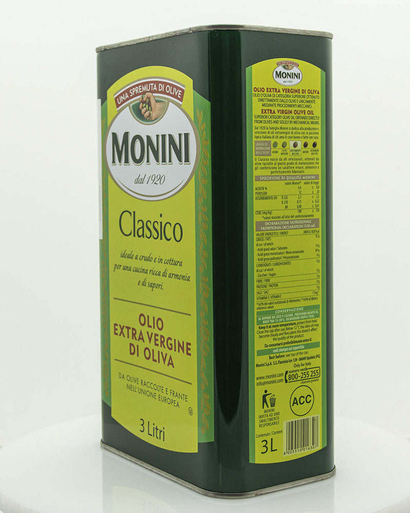 Масло оливковое Monini Экстра Вирджин Классико 3 л