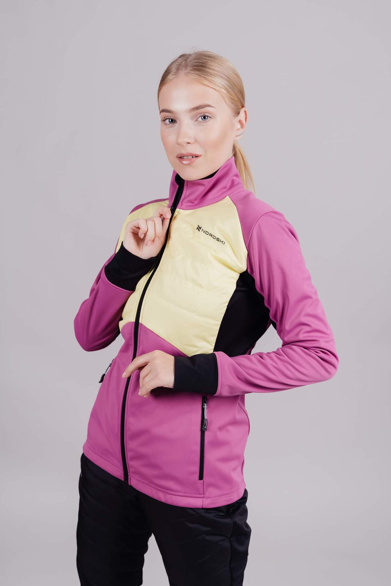 Женский костюм для лыж и бега зимой Nordski Hybrid fuchsia - 4