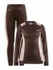 Комплект термобелья женский Craft Core Dry Baselayer бордо-пудрово-розовый - 2