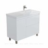 Aquanet 365914 Тумба с раковиной Nova Lite 2.0 100 R напольная цв. белый глянец (365914)