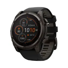 Умные часы Garmin Fenix 8, 51мм, Solar Sapphire Titanium Carbon Gray (010-02907-11)