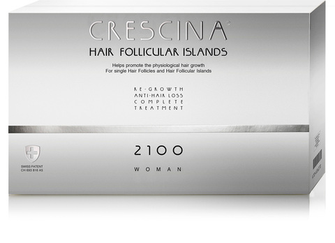 Ампулы КРЕСЦИНА КОМПЛЕКС HFI ДЛЯ ЖЕНЩИН Дозировка 2100 / Crescina Hair Follicular Islands Complex 2100 / №20+ №20
