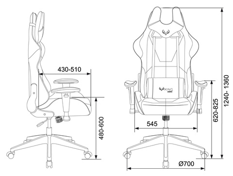 VIKING 5 AERO Кресло игровое (Бюрократ)