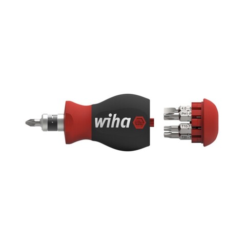 Отвертка с насадками Stubby SL/PH/PZ/TORX/HEX 57мм 7шт Doppelbit Wiha 3802-01 43613 (SB)