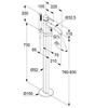 Kludi Bozz 385903976 Смеситель для ванны напольный, цвет: чёрный
