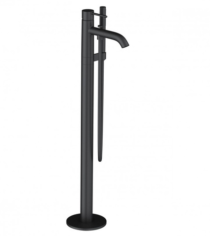 Kludi Bozz 385903976 Смеситель для ванны напольный, цвет: чёрный