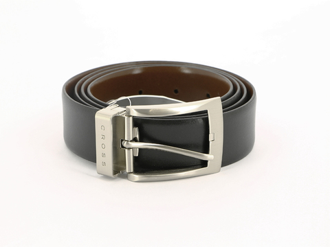 Ремень Cross Manresa, двухсторонний, кожа наппа гладкая, Black/Brown, 133,5 х 3,5 sm (AC308413)