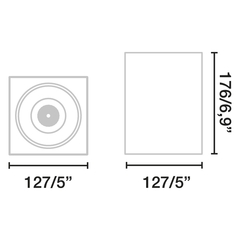 Накладной светильник Teko 1 черный LED HE 24W 2700K 56є