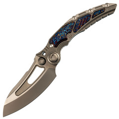 Фото Складной нож TITANIS MAXACE, сталь M390, рукоять Timascus Inlay