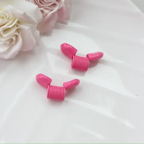 Пружина-стоппер с 30 мм (Bead Stopper), цвет розовый, 2 штуки, И006