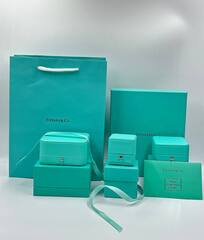 66620- Подарочная коробка/футляр для кольца/сережек пусет TIFFANY lux кожа