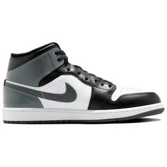 Jordan 1 Mid Black White Iron Grey