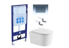Aquatek SET Aquatek ОБЕРОН T KDI10 SET Aquatek ОБЕРОН T KDI10 (рама Aquatek Standard INS-0000012 с клавишей KDI-0000010 и крепежом KKI-0000002 +унитаз ОБЕРОН AQ1365T-00 с сиденьем sc) фото
