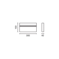 Настенный светильник BLIT черный 300mm 33W 3000K CRI90