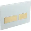 Cezares LUX-GB-2-BORO Кнопка смыва, Белое стекло, брашированное золото
