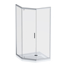 Am.Pm W90G-405-090MT Душевое ограждение Gem 5-corner Pivot 90x90 стекло прозрачное, профиль матовый хром,