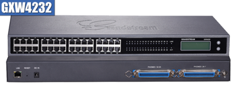 Grandstream GXW4232 - IP шлюз. 32xFXS, 1xLAN, (1GbE)Gigabit Ethernet