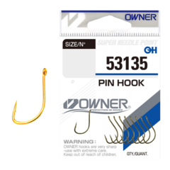 53135 № 06 Крючки OWNER Pin Hook-Gold / продажа от 5 уп.
