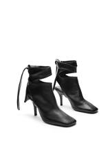 Massimo Dutti Туфли на высоком каблуке со шнуровкой - Limited Edition, черный