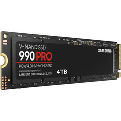 Твердотельный SSD Samsung 4TB 990 PRO PCIe 4.0 x4 M.2 Internal SSD 7450 MB/s